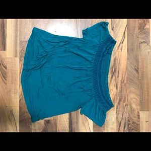 Teal off the shoulder top